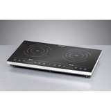 Rommelsbacher CT 3410/IN hobs Negro, Blanco Encimera Con placa de inducción 2 zona(s), Placa de cocción negro/Plateado, Negro, Blanco, Encimera, Con placa de inducción, Vidrio y cerámica, 2 zona(s), 1400 W