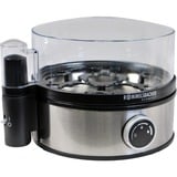 ER 400 cuecehuevos 7 huevos 400 W Negro, Acero inoxidable, Transparente, Hervidor de huevos
