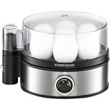 Rommelsbacher ER 400 cuecehuevos 7 huevos 400 W Negro, Acero inoxidable, Transparente, Hervidor de huevos acero fino/Negro, 205 mm, 175 mm, 135 mm, 800 g, 230 V
