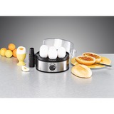 Rommelsbacher ER 400 cuecehuevos 7 huevos 400 W Negro, Acero inoxidable, Transparente, Hervidor de huevos plateado/Negro, 205 mm, 175 mm, 135 mm, 800 g, 230 V