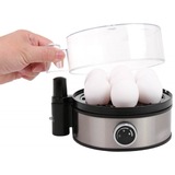 Rommelsbacher ER 400 cuecehuevos 7 huevos 400 W Negro, Acero inoxidable, Transparente, Hervidor de huevos acero fino/Negro, 205 mm, 175 mm, 135 mm, 800 g, 230 V