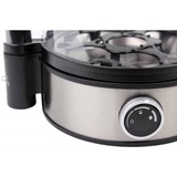 Rommelsbacher ER 400 cuecehuevos 7 huevos 400 W Negro, Acero inoxidable, Transparente, Hervidor de huevos acero fino/Negro, 205 mm, 175 mm, 135 mm, 800 g, 230 V
