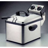 Rommelsbacher FRP 2135/E freidora Sencillo 2100 W Negro, Acero inoxidable plateado/Negro, 3,5 L, Sencillo, Negro, Acero inoxidable, 1 m, 2100 W, 230 V
