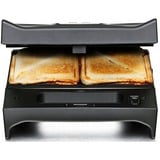 Rommelsbacher Multi Toast & Grill SWG 700 3 en 1 Max, Barbacoa de contacto negro/Acero fino