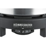 Rommelsbacher RK 501 hobs Negro Encimera, Placa de cocción acero fino/Negro, Negro, Encimera, 500 W, 230 V, 150 mm, 150 mm
