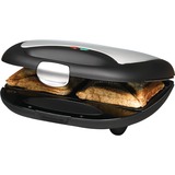 Rommelsbacher ST 710 sandwichera 700 W Negro, Plata negro/Plateado, 700 W, 230 V, 245 x 235 x 85 mm, Negro, Plata, Aluminio, Acero inoxidable