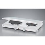 Rommelsbacher THL 3097/A hobs Blanco Encimera Hornillo eléctrico / Placa eléctrica 2 zona(s), Placa de cocción blanco, Blanco, Encimera, Hornillo eléctrico / Placa eléctrica, 2 zona(s), 1500 W, Giratorio