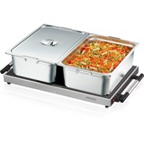 Rommelsbacher WPR 405/E calentador de alimentos 400 W Negro, Acero inoxidable, Calientaplatos acero fino, 400 W, 230 V, Negro, Acero inoxidable, Alemania, Vidrio, Acero inoxidable, 720 mm