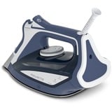Rowenta DW5210 Plancha vapor-seco Suela de acero inoxidable 2600 W Azul, Blanco, Plancha a vapor azul/blanco, Plancha vapor-seco, Suela de acero inoxidable, 1,9 m, 170 g/min, Azul, Blanco, 45 g/min