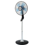 Rowenta VU5670F0 ventilador Negro, Azul, Plata plateado/Negro, Ventilador con aspas para el hogar, Negro, Azul, Plata, Piso, 38 dB, 40 cm, 4800 m³/h