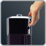 Rowenta VU 6140 Negro, Plata, Ventilador negro/Plateado, Ventilador tipo torre para el hogar, Negro, Plata, Piso, 59 dB, 270 m³/h, 2 h