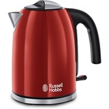Russell Hobbs 20412-70 tetera eléctrica Negro, Rojo, Acero inoxidable, Hervidor de agua rojo/Acero fino, Negro, Rojo, Acero inoxidable, Indicador de nivel de agua, Filtrado