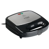 Russell Hobbs Fiesta sandwichera 750 W Negro, Acero inoxidable negro/Acero fino, 750 W, Negro, Acero inoxidable