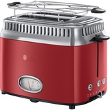 Russell Hobbs Retro Ribbon 2 rebanada(s) 1300 W Rojo, Tostadora rojo/Acero fino, 2 rebanada(s), Rojo, Acero inoxidable, 1300 W, 220-240 V, 50 - 60 Hz