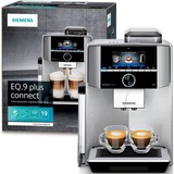 Siemens EQ.9 TI9558X1DE cafetera eléctrica Totalmente automática Máquina espresso 2,3 L, Superautomática acero fino, Máquina espresso, 2,3 L, Granos de café, De café molido, Molinillo integrado, 1500 W, Negro, Acero inoxidable