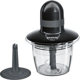 Siemens MR008B1 robot de cocina 400 W 0,8 L Negro, Trituradora negro/Gris, 0,8 L, Negro, Botones, 1,2 m, CE, ROSTEST, VDE, De plástico