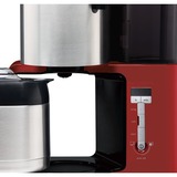 Siemens TC86504 cafetera eléctrica Cafetera de filtro 1 L rojo/Negro, Cafetera de filtro, 1 L, 1100 W, Negro, Rojo, Plata