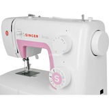 Singer 3223 Simple Máquina de coser automática Electromecánica blanco/Rosa neón, Rosa, Blanco, Máquina de coser automática, Costura, Paso 4, Giratorio, 5 mm