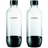 SodaStream 1042260410 consumible y accesorio para carbonatador Botella para bebida carbonatada, Botella de agua transparente/Negro, 2 pieza(s)