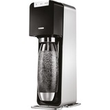 SodaStream Power Acero inoxidable, Aluminio Negro, Gasificador de agua negro/Acero fino, Acero inoxidable, Aluminio, Negro, 1 L, 60 L, 120 mm, 220 mm