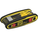 Stanley 0-97-553 llave torx, Destornillador amarillo/Negro, Llave torx plegable, T10,T15,T20,T25,T27,T30,T9, Negro, Amarillo, Acero, 8 pieza(s)