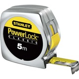 Stanley 1-33-194, Cinta métrica plateado/Amarillo, Caja en plástico cromado pulido resistente a golpes