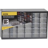 Stanley 1-93-980 pieza pequeña y caja de herramientas Plástico Negro negro/Transparente, Caja de herramientas, Plástico, Negro, 365 mm, 155 mm, 225 mm