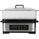 Steba DG 2 vaporizador 2 cesta(s) Independiente 1200 W Negro, Acero inoxidable, Cocedor al vapor acero fino/Negro, 2 cesta(s), Negro, Acero inoxidable, Independiente, Tocar, Frente, Acero inoxidable