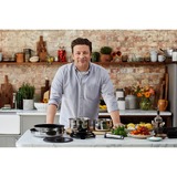 Tefal Jamie Oliver Ingenio kit de cacerolas 9 pieza(s), Conjunto de ollas acero fino, Acero inoxidable, Acero inoxidable, Titanium Excellence, Negro, Acero inoxidable, Vidrio, 250 °C
