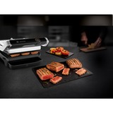 Tefal OptiGrill Elite GC750D30 parrilla eléctrica de contacto, Barbacoa de contacto plateado/Negro, Negro, Acero inoxidable, Plástico, Rectangular, Tocar, 600 cm², 300 x 200 mm