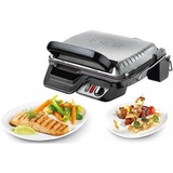 Tefal Ultra Compact 600 Comfort GC3060 parrilla eléctrica de contacto, Barbacoa de contacto acero fino/Negro, Negro, Acero inoxidable, Rectangular, Aluminio, 2000 W, 210 mm, 383 mm