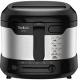 Tefal Uno FF215D freidora Sencillo Independiente 1600 W Negro, Acero inoxidable acero fino/Negro, Freidora, 1 kg, 1,8 L, 150 °C, 190 °C, 4 personas(s)