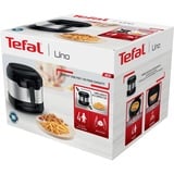 Tefal Uno FF215D freidora Sencillo Independiente 1600 W Negro, Acero inoxidable acero fino/Negro, Freidora, 1 kg, 1,8 L, 150 °C, 190 °C, 4 personas(s)