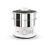 Tefal VC145 vaporizador 2 cesta(s) Independiente Blanco, Acero inoxidable, Cocedor al vapor acero fino/blanco, 2 cesta(s), Blanco, Acero inoxidable, Independiente, Giratorio, Frente, Acero inoxidable