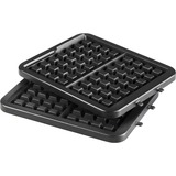 Tefal WM756D gofrera 2 barquillo(s) 1200 W Negro, Acero inoxidable negro/Plateado, 2 barquillo(s), Rectangular, Negro, Acero inoxidable, Acero inoxidable, 1200 W, 10 cm