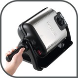 Tefal WM756D gofrera 2 barquillo(s) 1200 W Negro, Acero inoxidable negro/Plateado, 2 barquillo(s), Rectangular, Negro, Acero inoxidable, Acero inoxidable, 1200 W, 10 cm