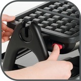 Tefal WM756D gofrera 2 barquillo(s) 1200 W Negro, Acero inoxidable negro/Plateado, 2 barquillo(s), Rectangular, Negro, Acero inoxidable, Acero inoxidable, 1200 W, 10 cm