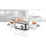 Unold 38610 cuecehuevos 3 huevos 210 W Acero inoxidable, Hervidor de huevos acero fino/Negro, 202 mm, 84 mm, 134 mm, 500 g, 220-240 V, 50 - 60 Hz