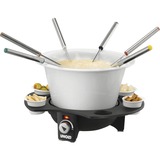 Unold 48645 fondue, gourmet y wok 1,5 L 8 personas(s) plateado/Negro, 8 personas(s), 1,5 L, Negro, Plata, Alrededor, Acero inoxidable, Giratorio
