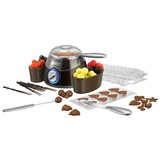 Unold 48667 0.25L fondue, gourmet y wok, Fuente de chocolate marrón/Plateado, 0,25 L, Negro, Alrededor, 0,9 m, 25 °C, Aluminio