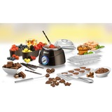 Unold 48667 0.25L fondue, gourmet y wok, Fuente de chocolate marrón/Plateado, 0,25 L, Negro, Alrededor, 0,9 m, 25 °C, Aluminio