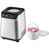 Unold 48825 máquina para helados Compresor de helados 1,2 L 135 W Negro, Plata, Heladera plateado/Negro, Compresor de helados, 1,2 L, 30 min, 1 senos, LCD, De plástico