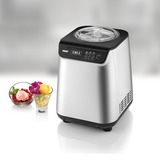 Unold 48825 máquina para helados Compresor de helados 1,2 L 135 W Negro, Plata, Heladera plateado/Negro, Compresor de helados, 1,2 L, 30 min, 1 senos, LCD, De plástico