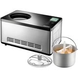 Unold 48845 máquina para helados Compresor de helados 2 L Negro, Acero inoxidable 180 W, Heladera acero fino/Negro, Compresor de helados, 2 L, 60 min, 1 senos, 1,5 m, Acero inoxidable