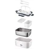 Unold 58850 fiambrera eléctrica 35 W 1,5 L Gris, Blanco Adulto, Caja de almuerzo blanco/Gris oscuro, 1,5 L, Gris, Blanco, Adulto, Rectangular, Plástico, Acero inoxidable, Acero inoxidable