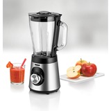 Unold Edel 1,5 L Batidora de vaso 500 W Negro, Acero inoxidable, Transparente, Batidora depie acero fino/Negro, Batidora de vaso, 1,5 L, Función de impulso, Picahielos, 0,9 m, 500 W