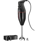 Unold M 100 D Batidora de inmersión Negro, Batidora de mano negro/Rojo, Batidora de inmersión, 1,65 m, Negro