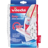 Vileda Funda de repuesto para Spray & Clean mopa pulverizadora, Cubierta de la fregona blanco/Rojo