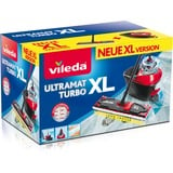 Vileda Ultramat Turbo XL fregona Seca y húmeda Microfibra Negro, Rojo, Limpiador de suelo negro/Rojo, Laminado, Azulejos, Madera, Seca y húmeda, Microfibra, Negro, Rojo, 420 mm