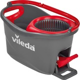 Vileda mop en steel Supermocio 3Action fregona Lana Rojo, Blanco, Limpiador de suelo negro/Rojo, Laminado, Azulejos, Madera, Lana, Rojo, Blanco